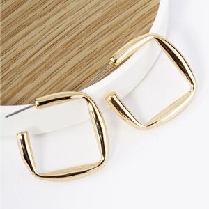 Square Shaped Hoop Earrings